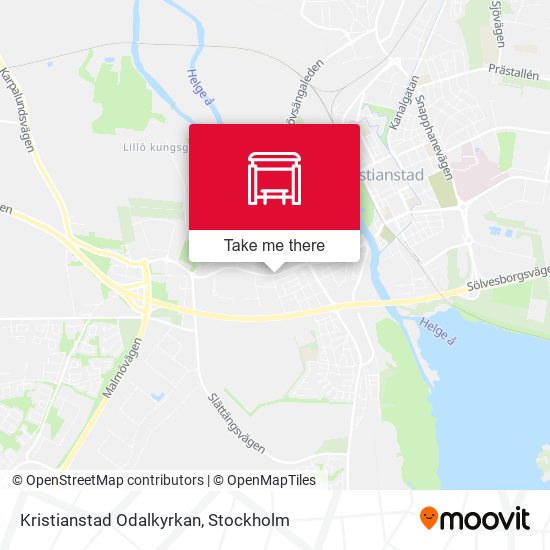Kristianstad Odalkyrkan map