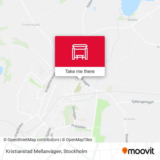 Kristianstad Mellanvägen map