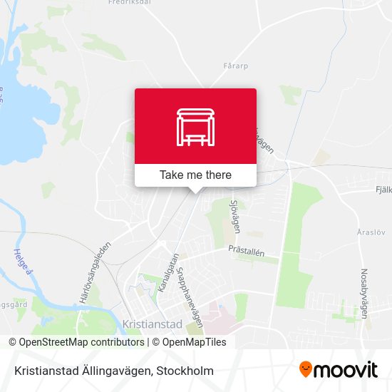 Kristianstad Ällingavägen map