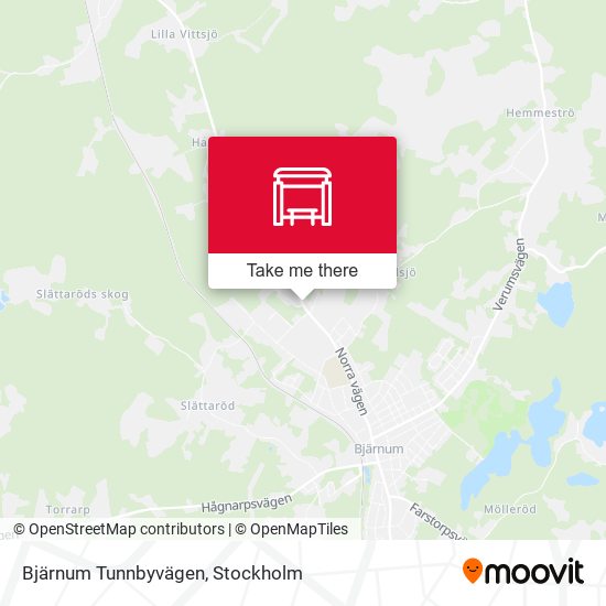 Bjärnum Tunnbyvägen map