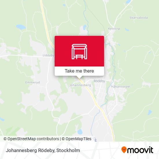 Johannesberg Rödeby map