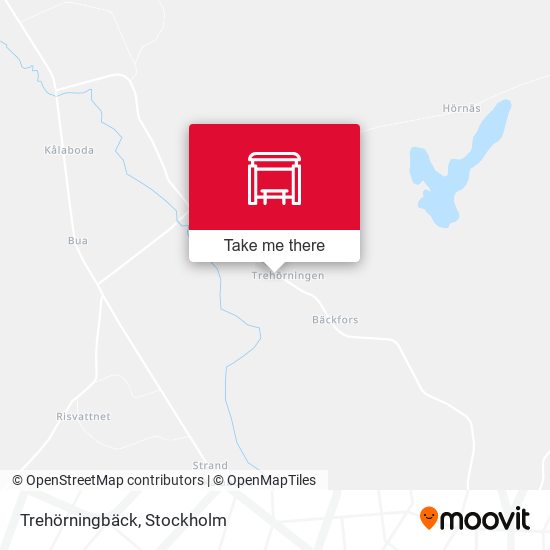Trehörningbäck map