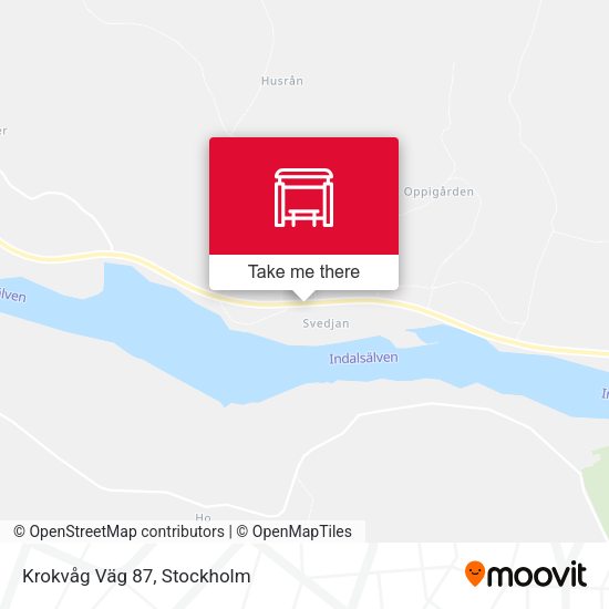 Krokvåg Väg 87 map