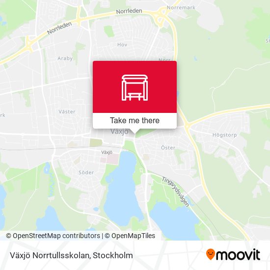 Växjö Norrtullsskolan map