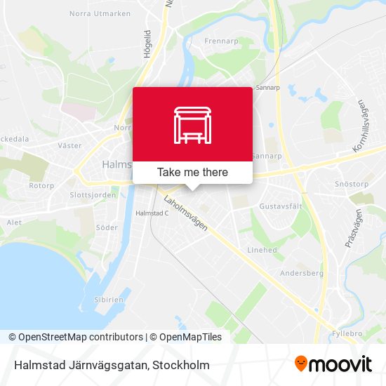 Halmstad Järnvägsgatan map
