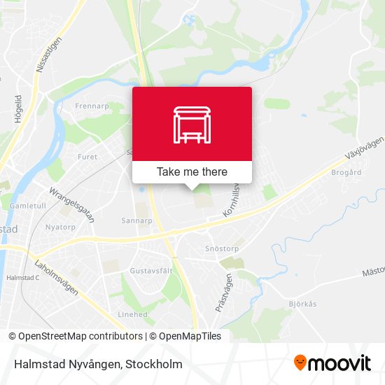 Halmstad Nyvången map