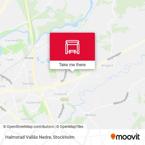 Halmstad Vallås Nedre map