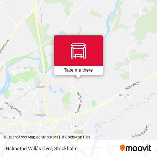 Halmstad Vallås Övre map