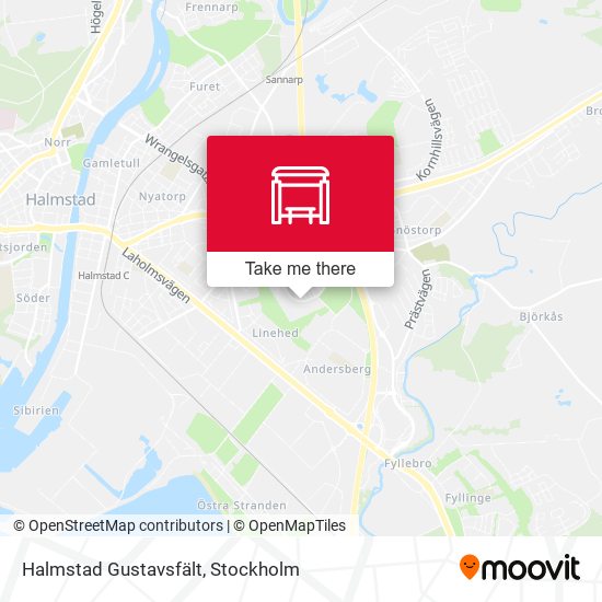 Halmstad Gustavsfält map