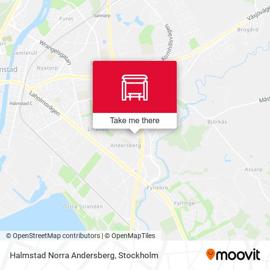 Halmstad Norra Andersberg map