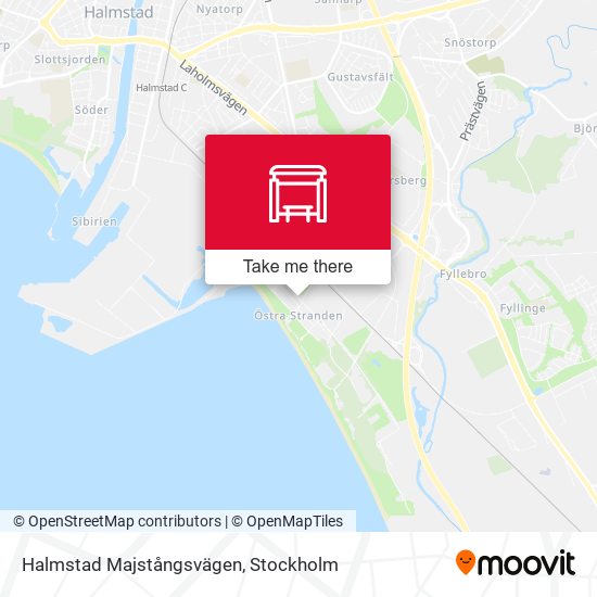 Halmstad Majstångsvägen map