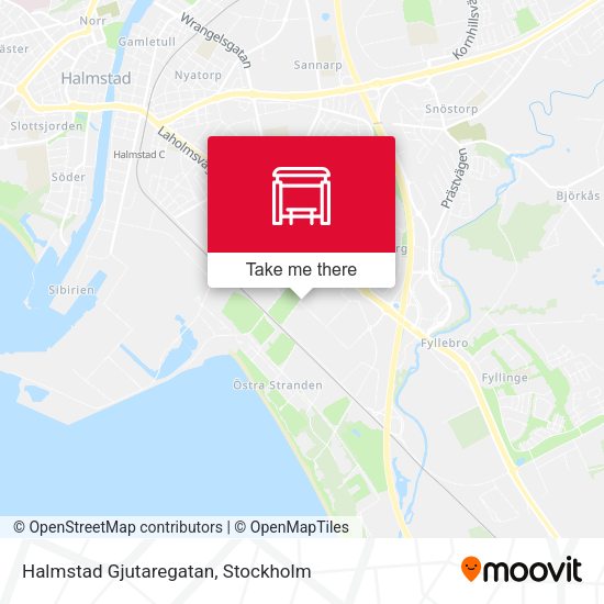 Halmstad Gjutaregatan map