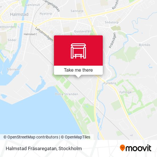 Halmstad Fräsaregatan map