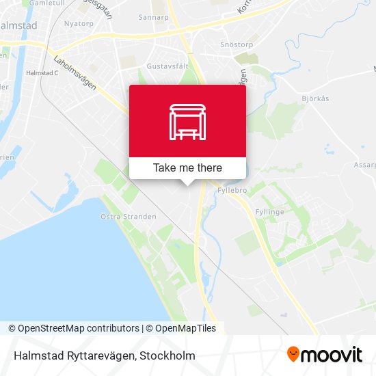 Halmstad Ryttarevägen map