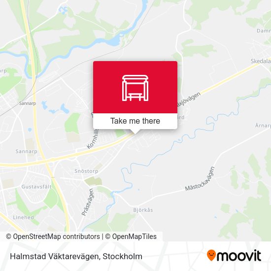 Halmstad Väktarevägen map