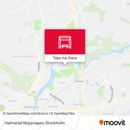 Halmstad Noppvägen map