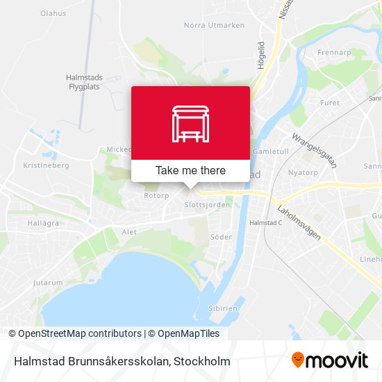 Halmstad Brunnsåkersskolan map