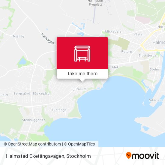 Halmstad Eketångavägen map