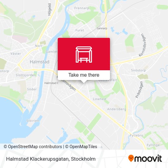 Halmstad Klackerupsgatan map