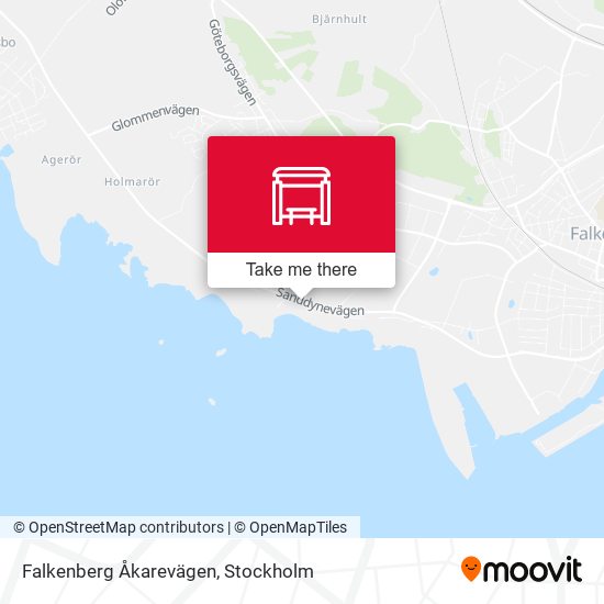 Falkenberg Åkarevägen map
