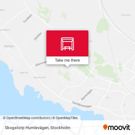 Skogstorp Humlevägen map