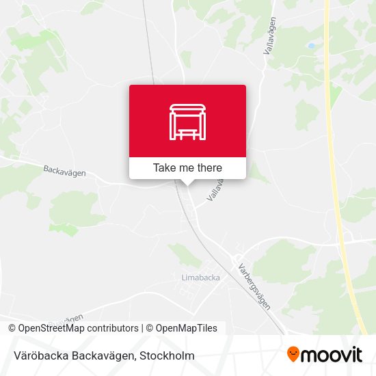 Väröbacka Backavägen map