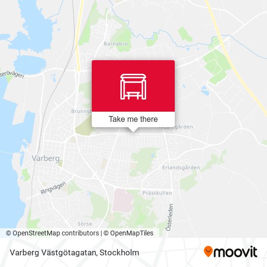 Varberg Västgötagatan map