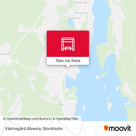 Västregård Alvesta map