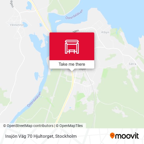 Insjön Väg 70 Hjultorget map