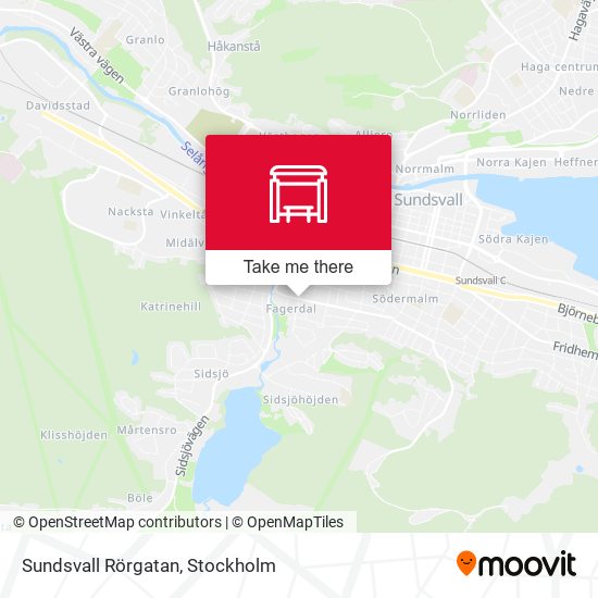Sundsvall Rörgatan map