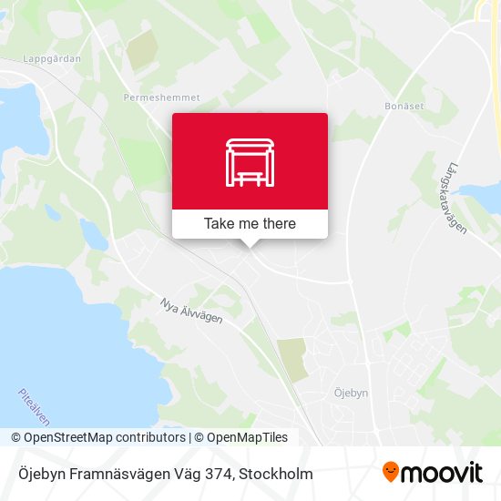 Öjebyn Framnäsvägen Väg 374 map