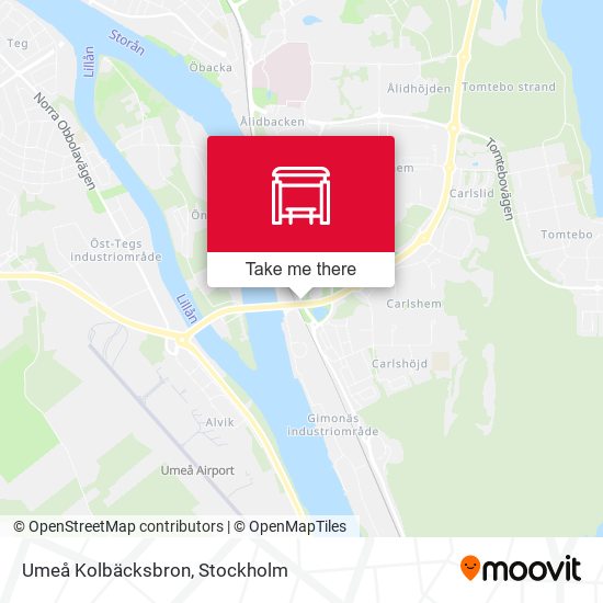 Umeå Kolbäcksbron map