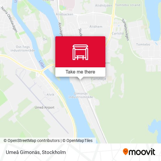 Umeå Gimonäs map