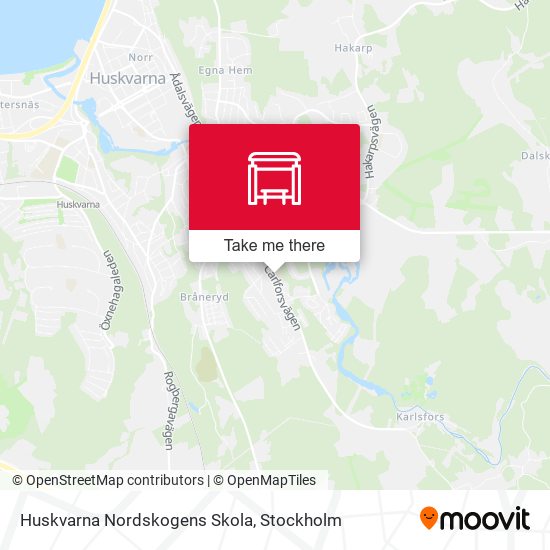 Huskvarna Nordskogens Skola map