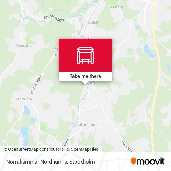 Norrahammar Nordhamra map