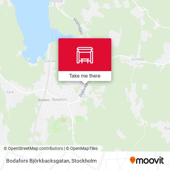 Bodafors Björkbacksgatan map