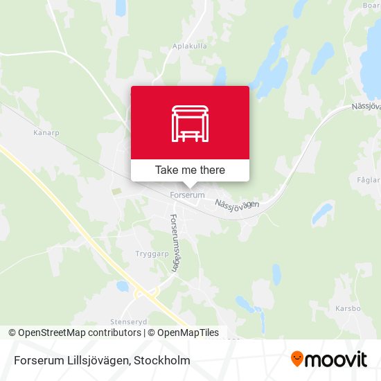 Forserum Lillsjövägen map