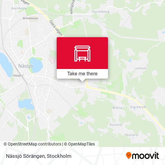 Nässjö Sörängen map