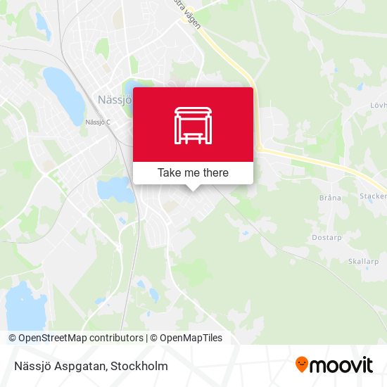 Nässjö Aspgatan map