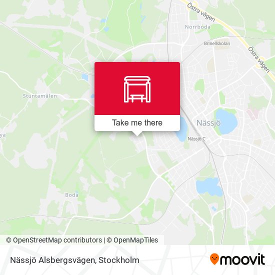 Nässjö Alsbergsvägen map
