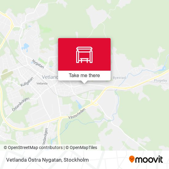 Vetlanda Östra Nygatan map
