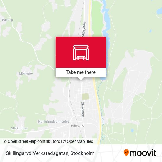 Skillingaryd Verkstadsgatan map