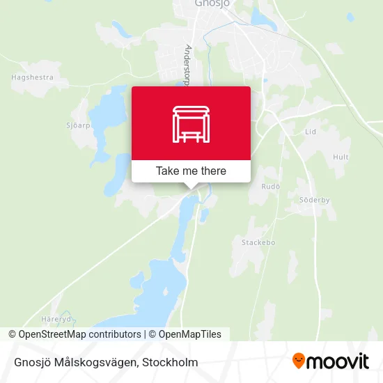 Gnosjö Målskogsvägen map