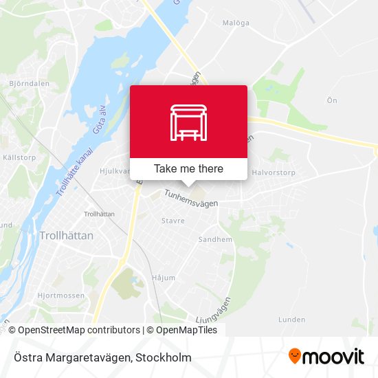Östra Margaretavägen map