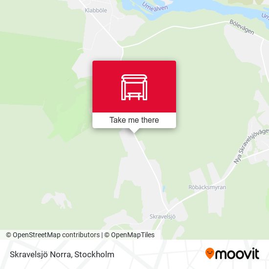 Skravelsjö Norra map