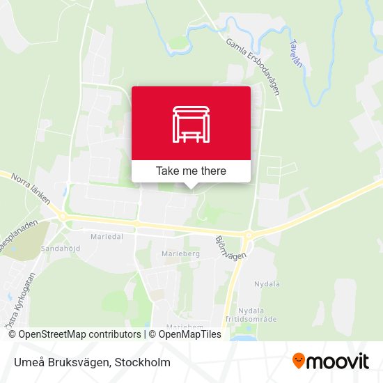 Umeå Bruksvägen map