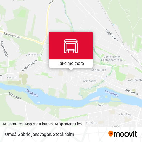 Umeå Gabrieljansvägen map
