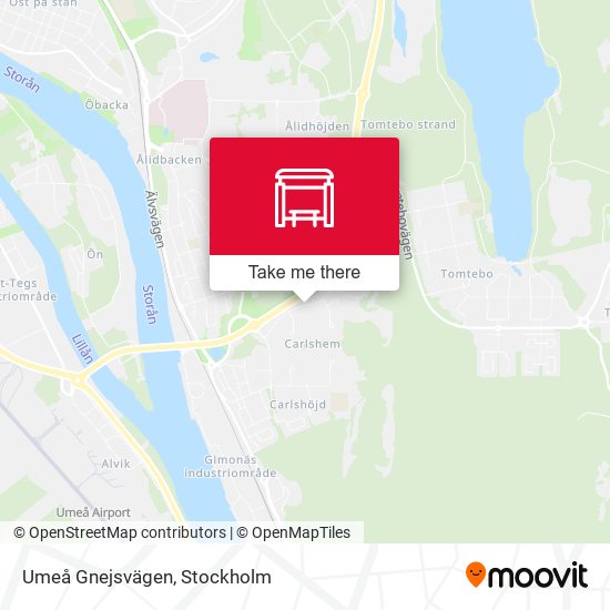 Umeå Gnejsvägen map