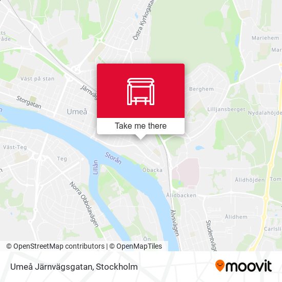 Umeå Järnvägsgatan map