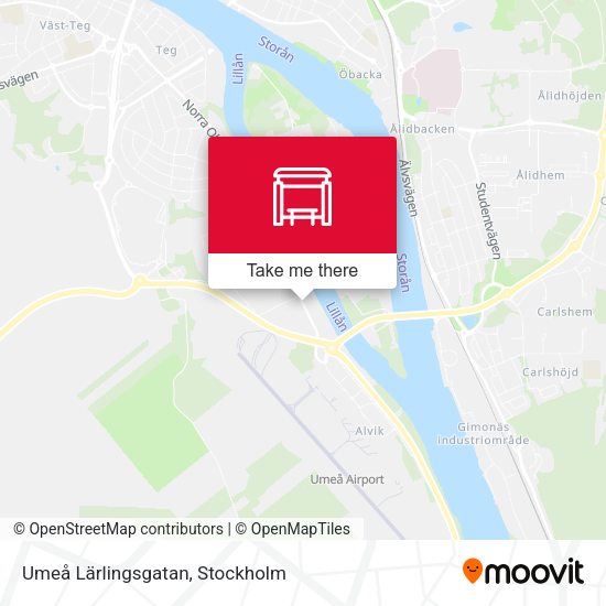 Umeå Lärlingsgatan map